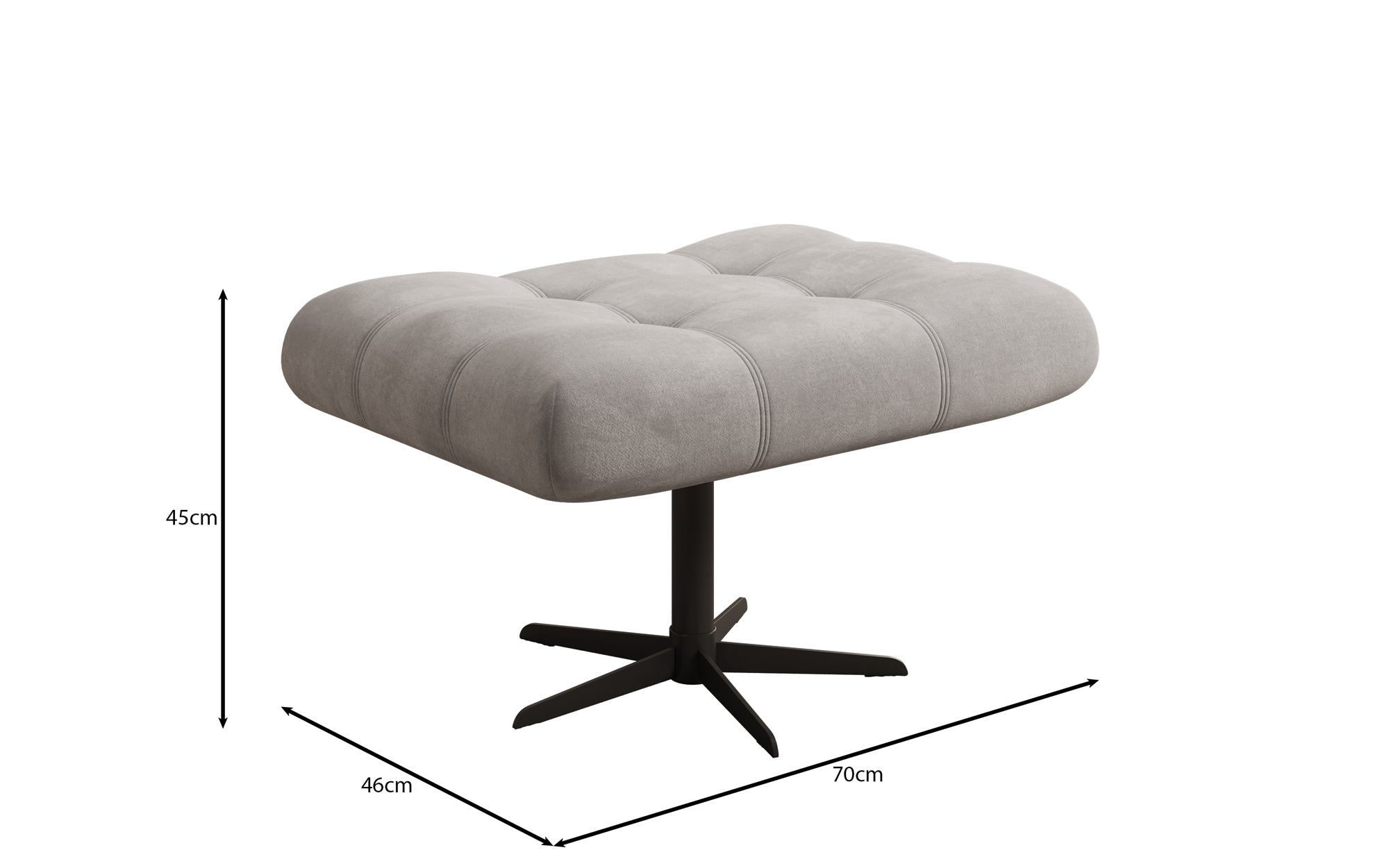 Designer Sofa-Sessel Aurelio inkl. Beistellhocker in Samt