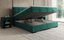 Boxspringbett Alessia mit Stauraum in Samt