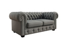 Chesterfield 2 Sitzer Sofa Royal in Echtleder