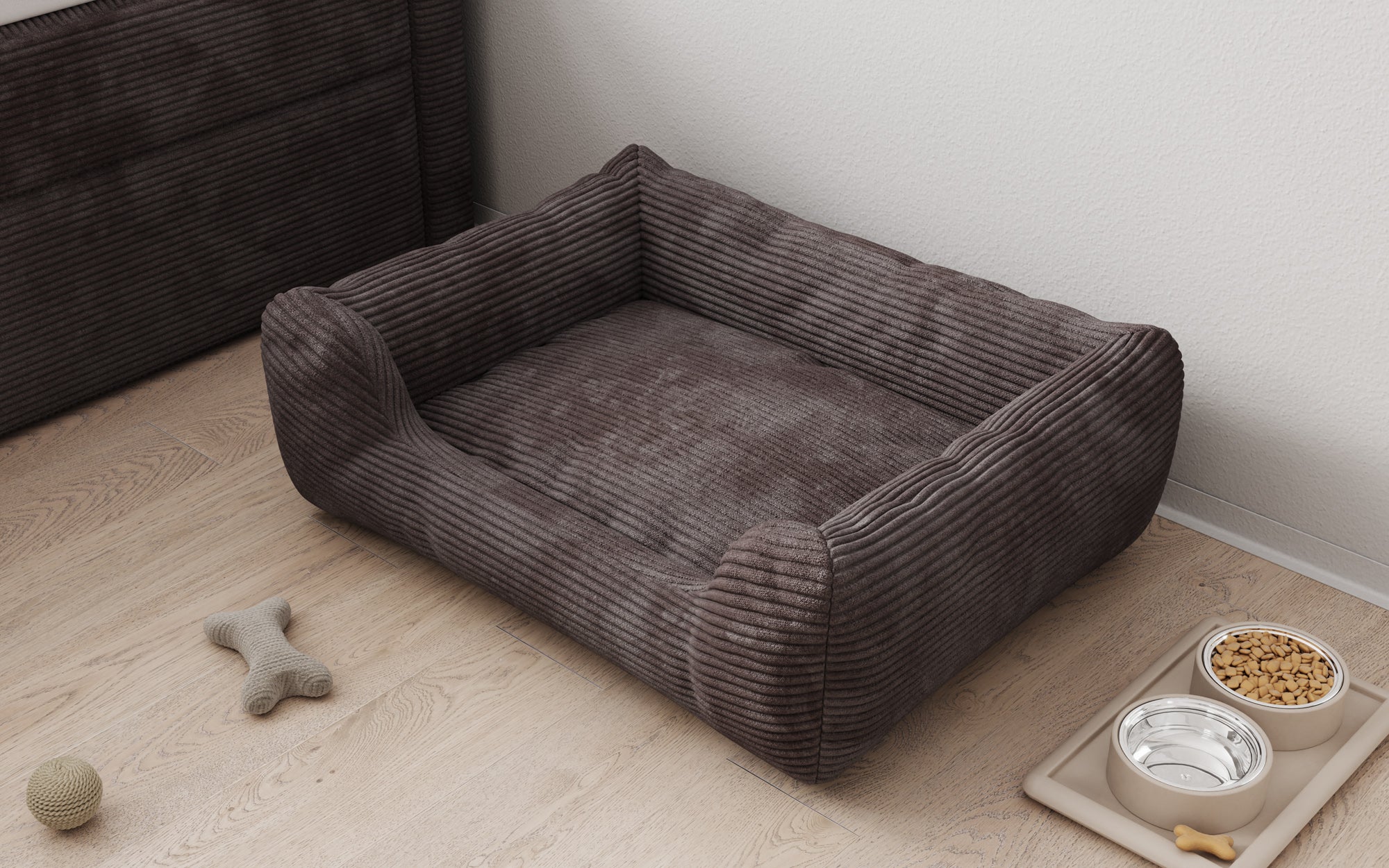 Hundebett Cosmo 60 × 80 cm in Cord