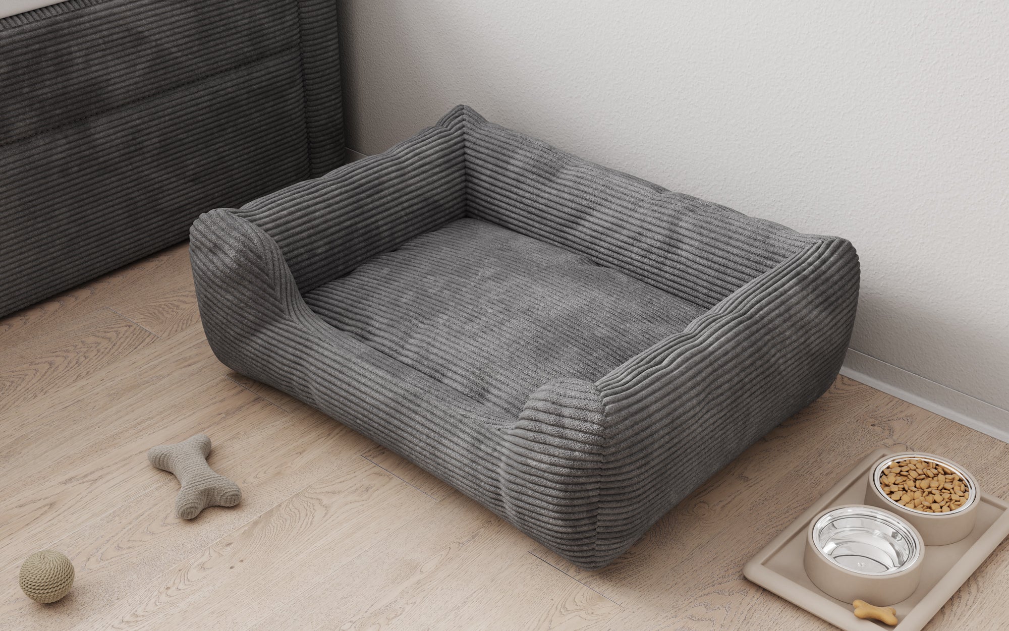 Hundebett Cosmo 60 × 80 cm in Cord