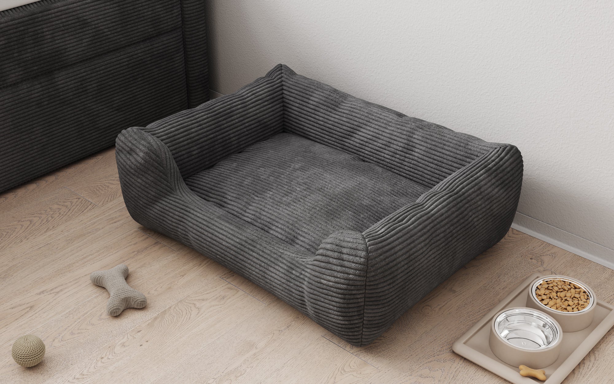 Hundebett Cosmo 60 × 80 cm in Cord