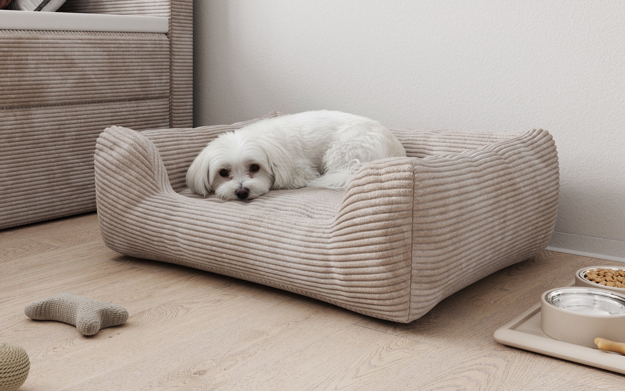 Hundebett Cosmo 60 × 80 cm in Cord