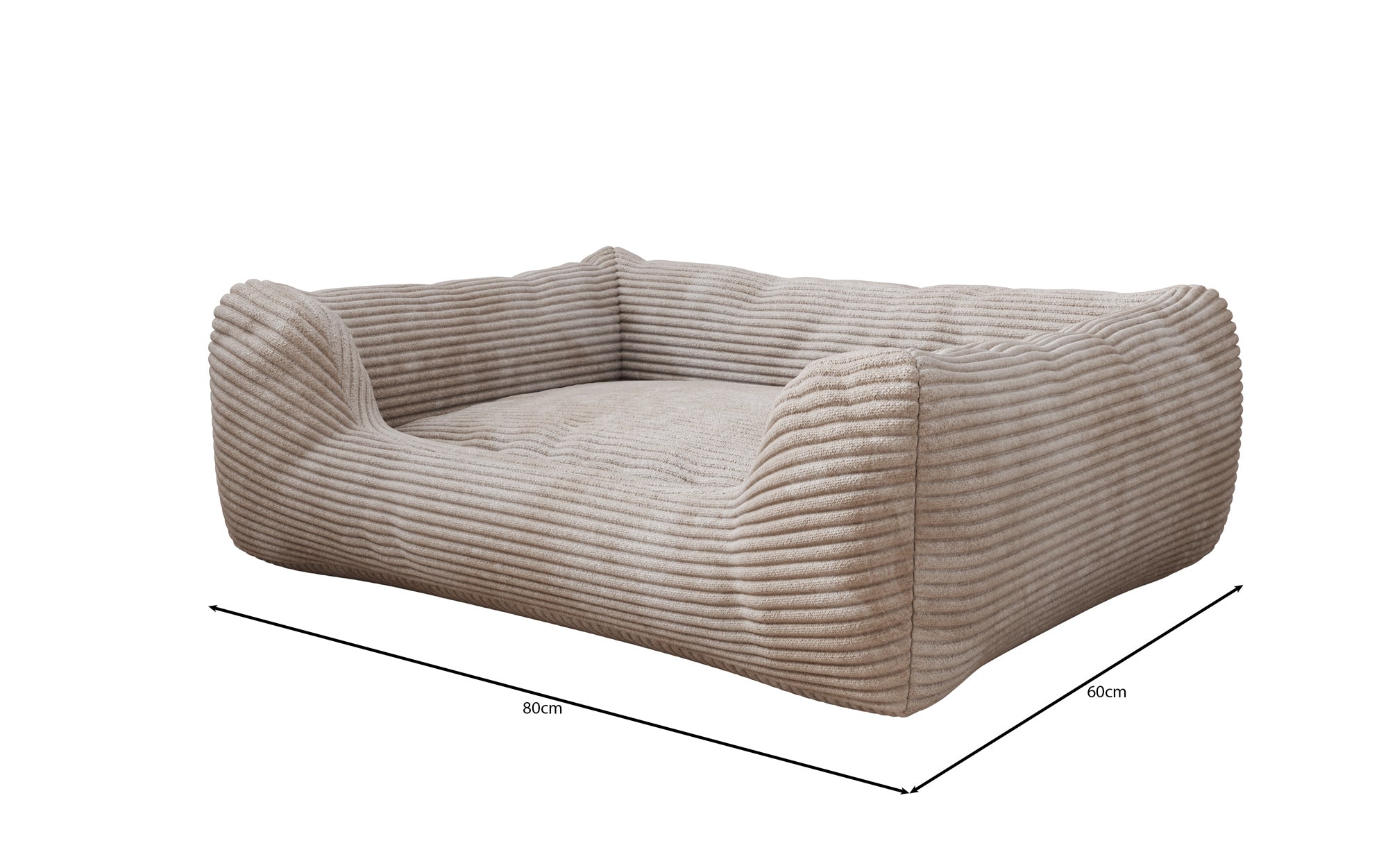 Hundebett Cosmo 60 × 80 cm in Cord
