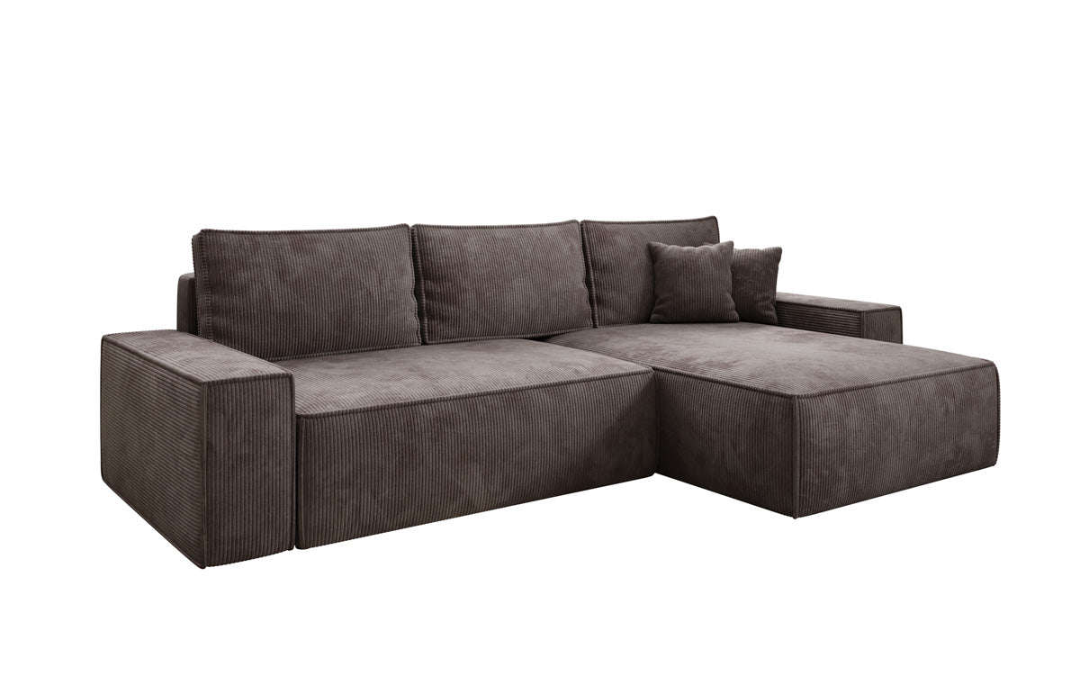 Designer Sofa Lunaro mit Schlaf- und Klappfunktion in Cord