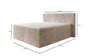 Boxspringbett Ophelia mit Schubladen in Cord