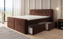 Boxspringbett Ophelia II mit Schubladen in Samt