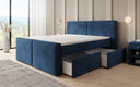 Boxspringbett Ophelia II mit Schubladen in Samt