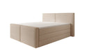 Boxspringbett Ophelia II mit hochklappbarem Stauraum in Teddy Bouclé