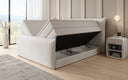 Boxspringbett Liana II mit hochklappbarem Stauraum in Samt