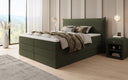 Boxspringbett Liana mit hochklappbarem Stauraum in Teddy Bouclé