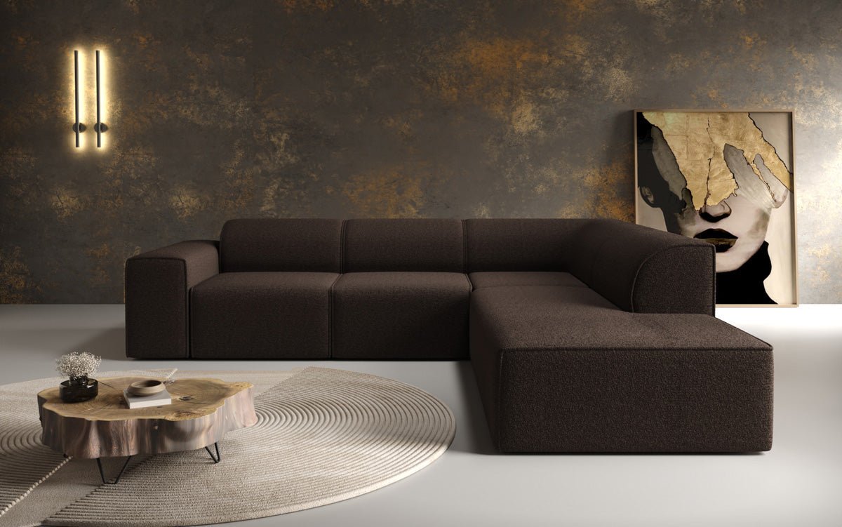 Designer Sofa Idiola L in Teddy Bouclé