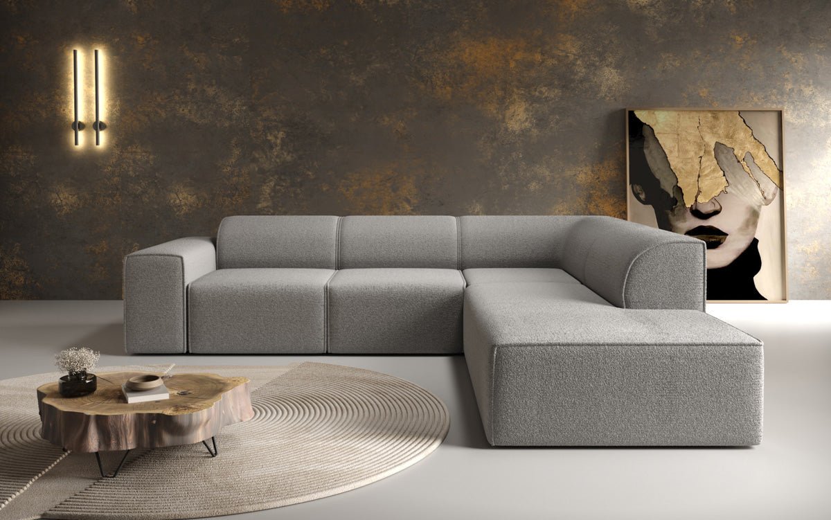 Designer Sofa Idiola L in Teddy Bouclé