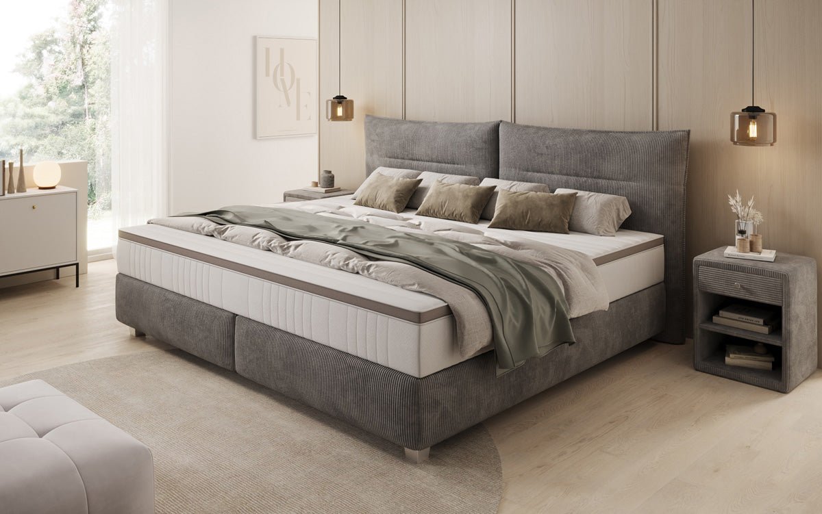 Familien Boxspringbett Aurelio in 220/240x200 in Cord