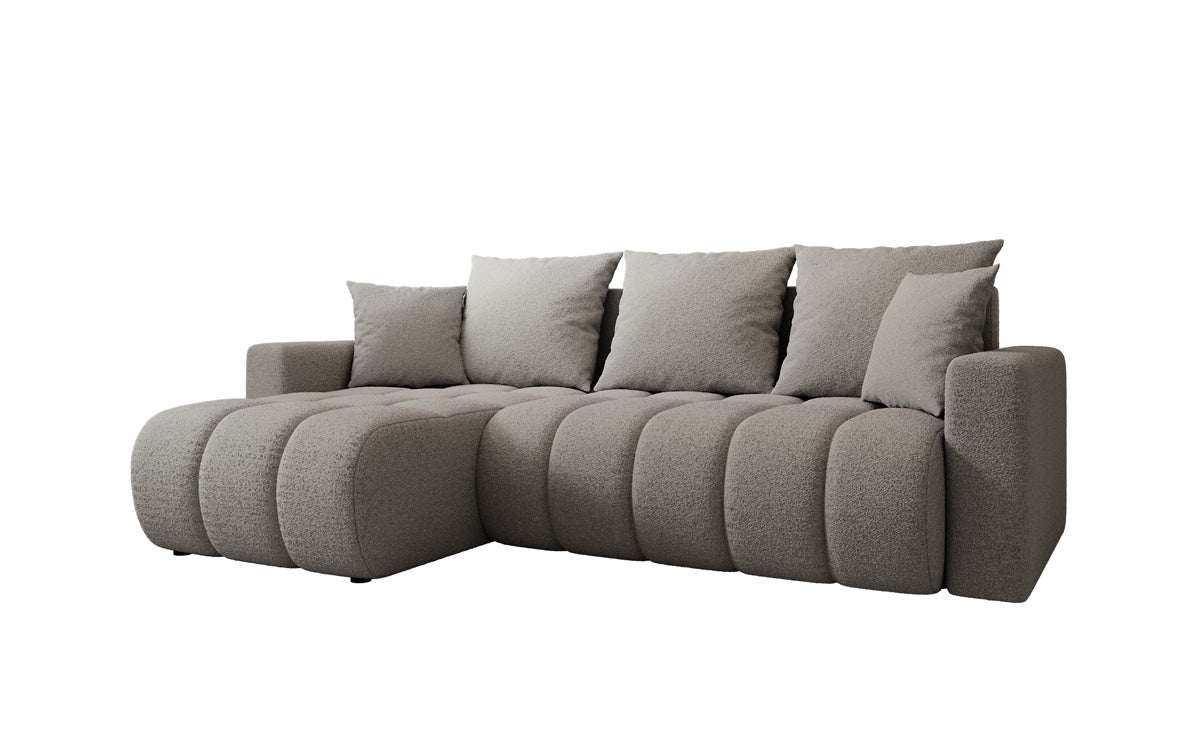 Designer Sofa Giulio L mit Schlaf- und Klappfunktion in Bouclé
