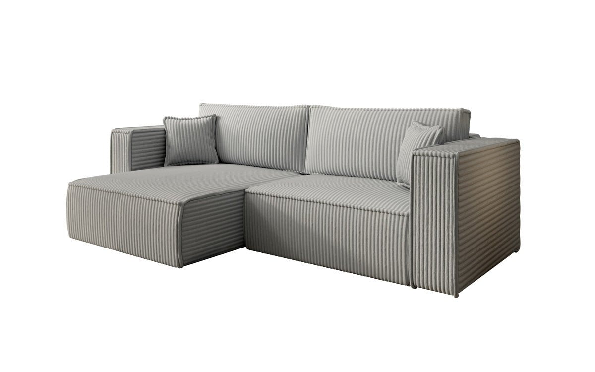 Designer Sofa Paris in breitem Cord mit Schlaf- und Klappfunktion