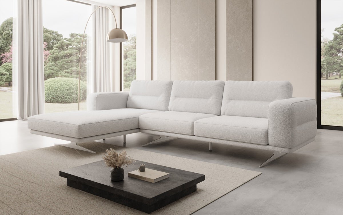 Designer L Sofa Torino in Bouclé