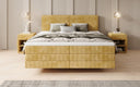 Boxspringbett Elara mit Schwebeoptik in Cord