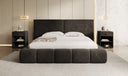 Designer Polsterbett Elise in Samt mit Stauraum