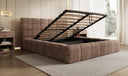 Designer Polsterbett Marshmallow in Cord mit Stauraum