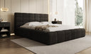 Designer Polsterbett Marshmallow in Cord mit Stauraum