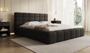 Designer Polsterbett Marshmallow in Teddy Bouclé mit Stauraum