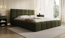 Designer Polsterbett Marshmallow in Teddy Bouclé mit Stauraum