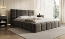 Designer Polsterbett Marshmallow in Strukturstoff mit Stauraum