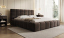 Designer Polsterbett Marshmallow in Samt mit Stauraum