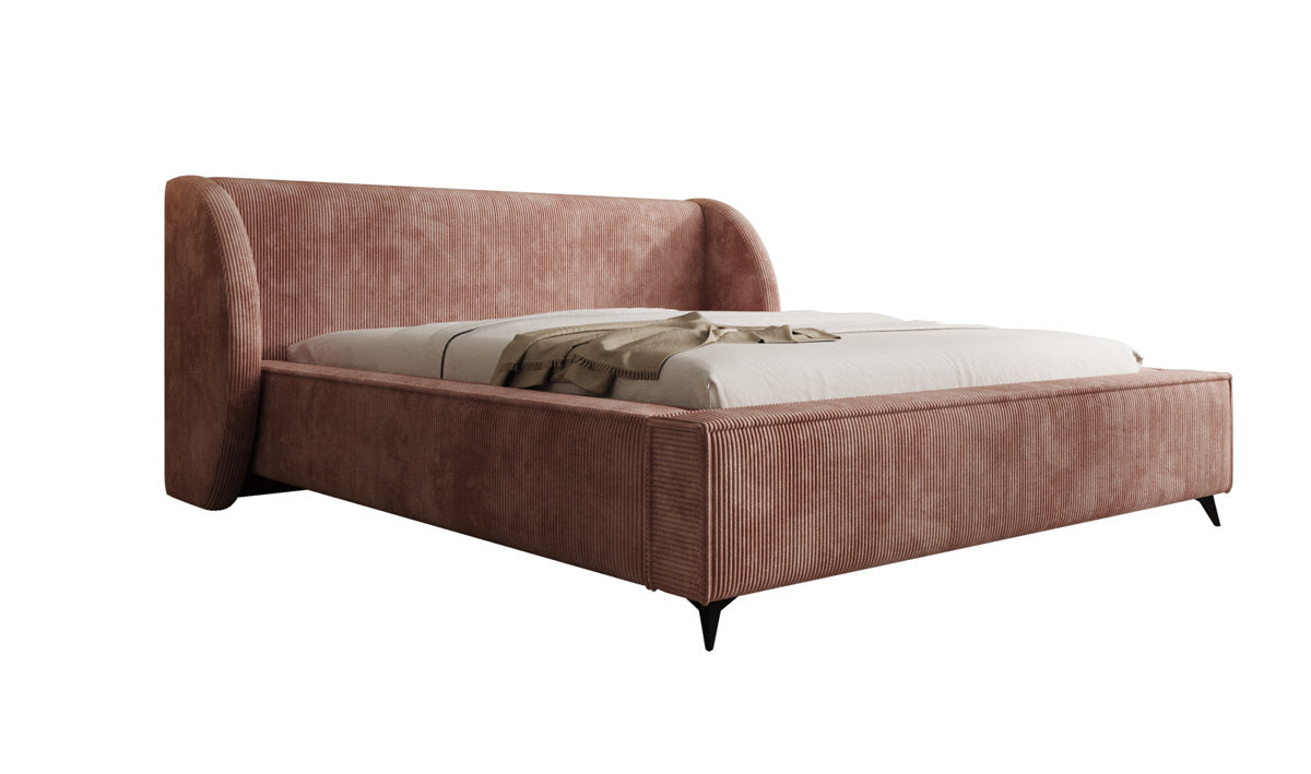 Designer Polsterbett Freya Cord mit Stauraum
