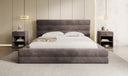 Designer Polsterbett Maren in Samt mit Stauraum