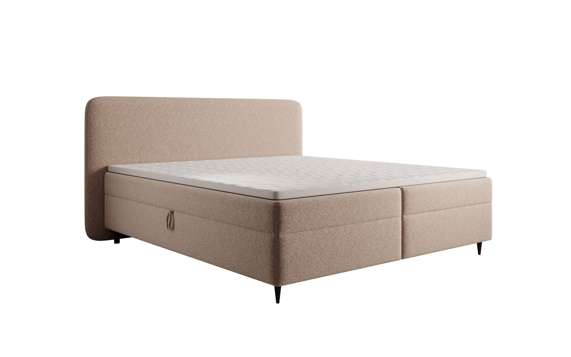 Boxspringbett Nea in Strukturstoff mit Stauraum