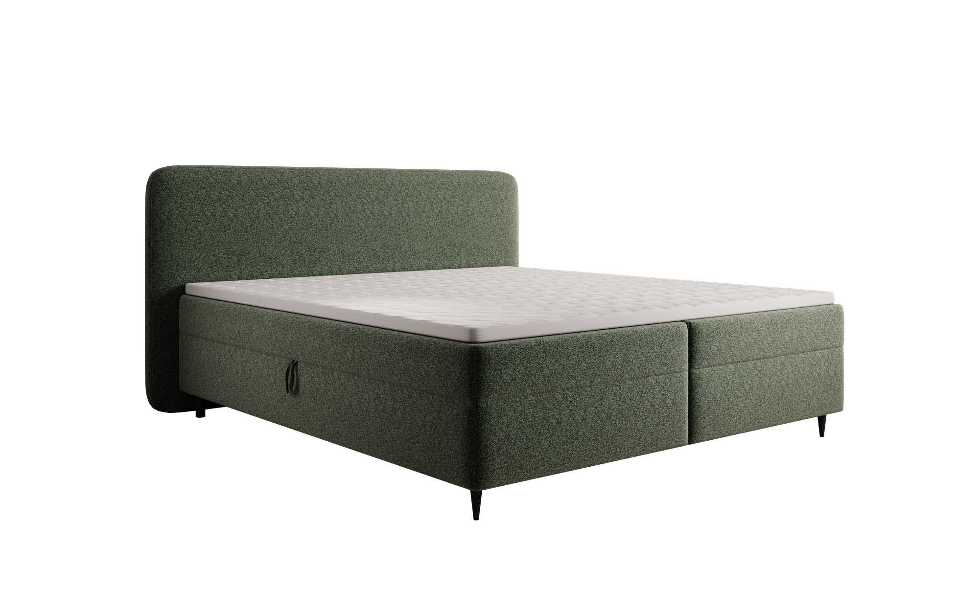 Boxspringbett Nea in Strukturstoff mit Stauraum