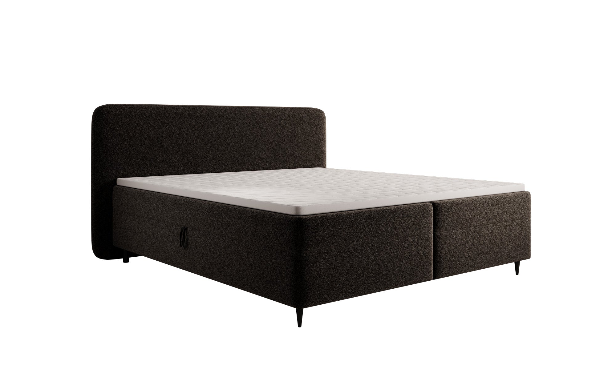 Boxspringbett Nea in Strukturstoff mit Stauraum