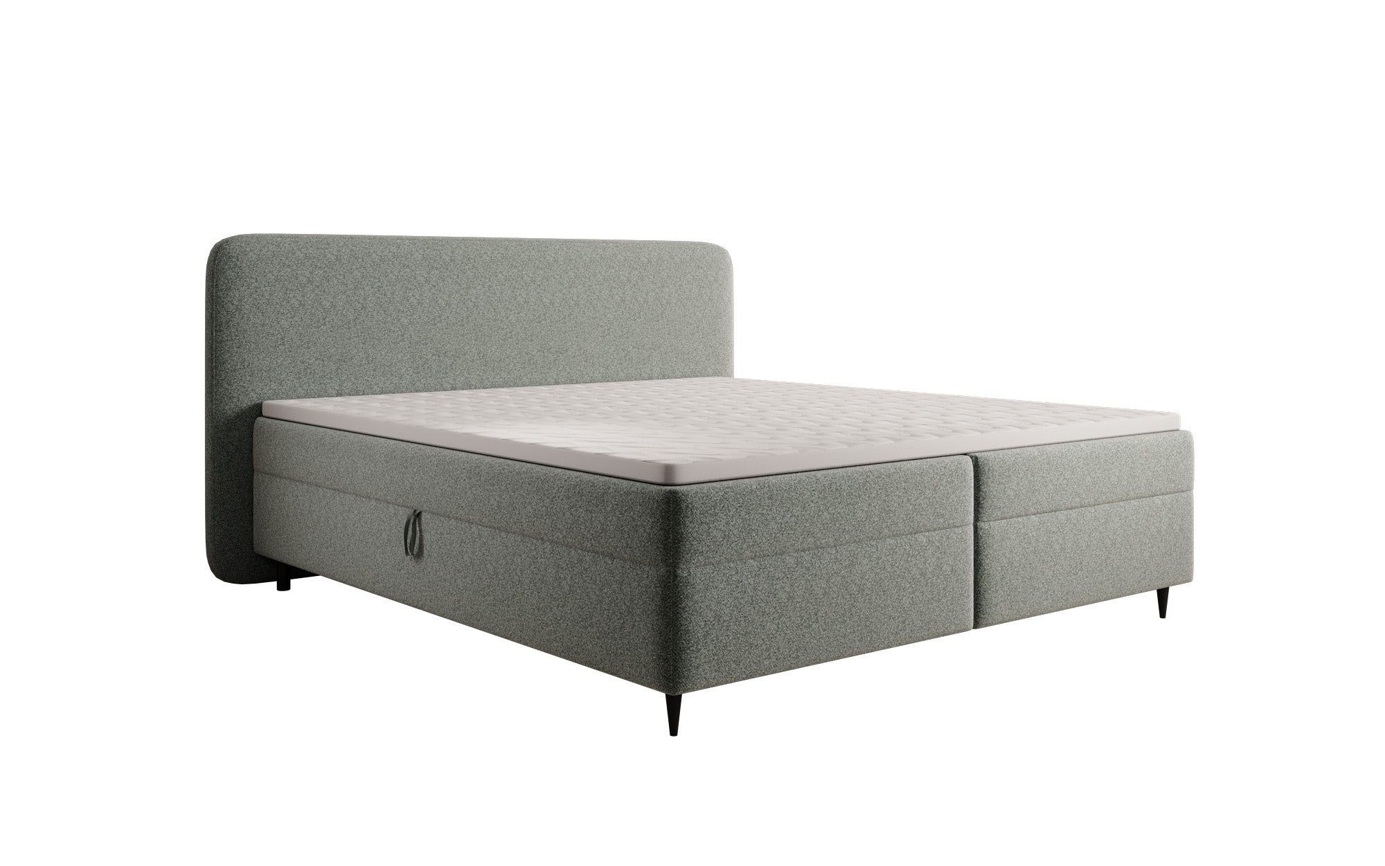 Boxspringbett Nea in Strukturstoff mit Stauraum