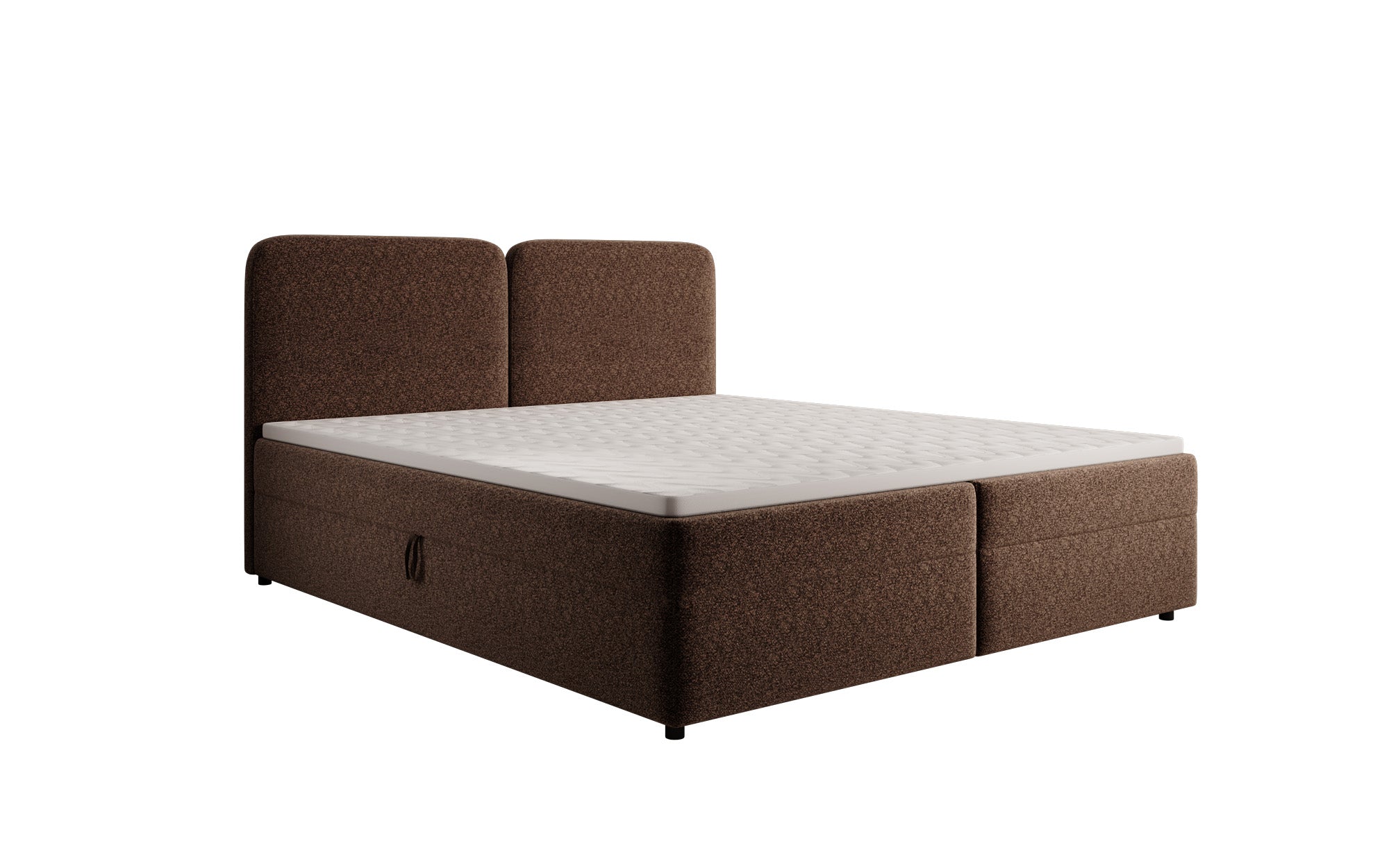 Boxspringbett Mira in Strukturstoff mit Stauraum