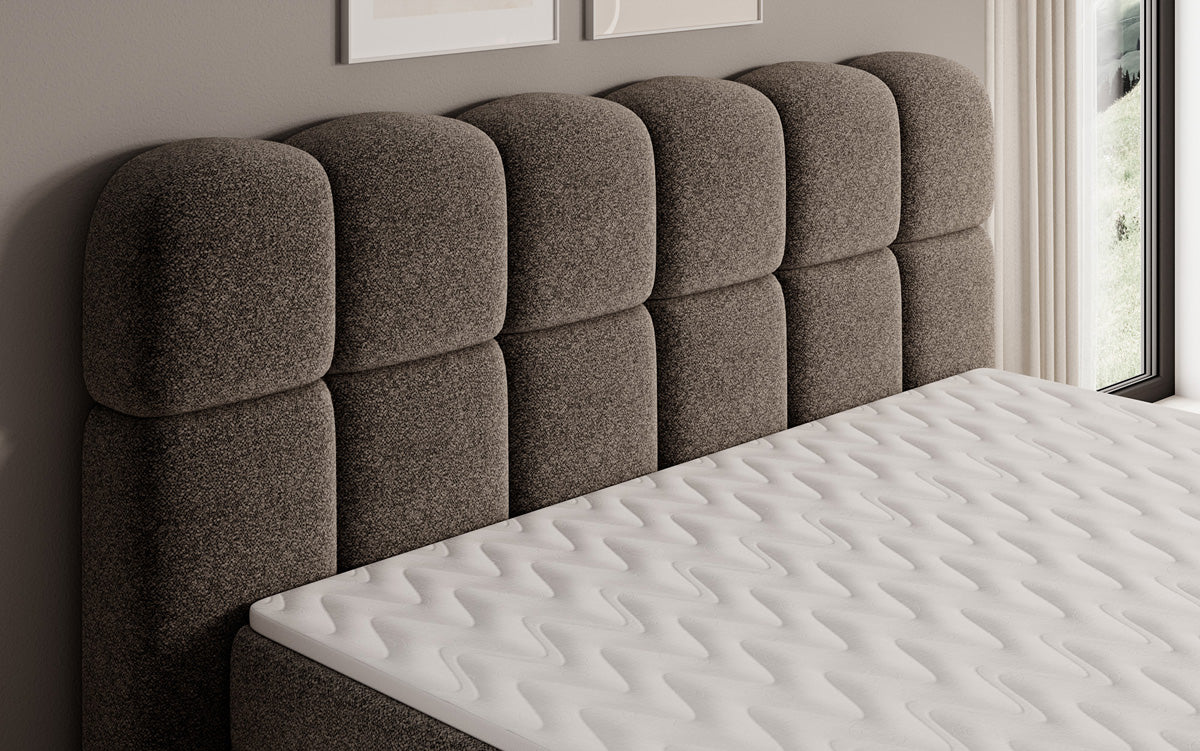 Boxspringbett Tilde in Strukturstoff mit Stauraum