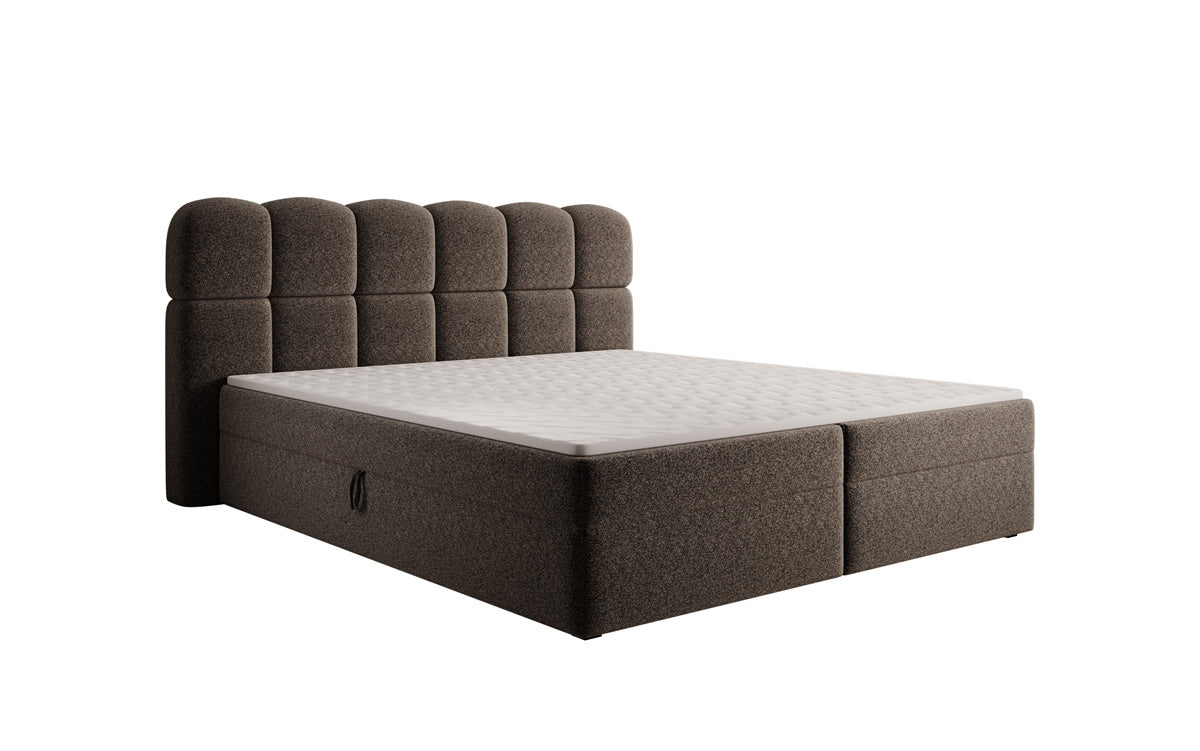 Boxspringbett Tilde in Strukturstoff mit Stauraum