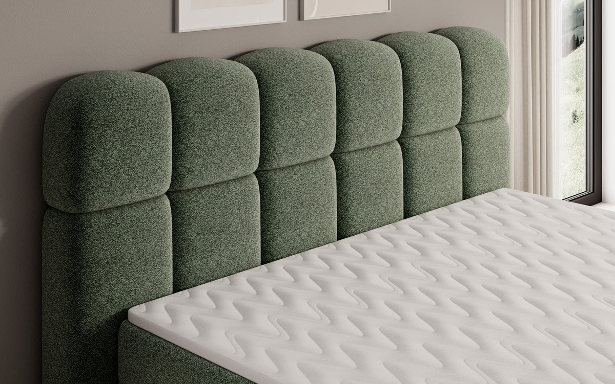 Boxspringbett Tilde in Strukturstoff mit Stauraum