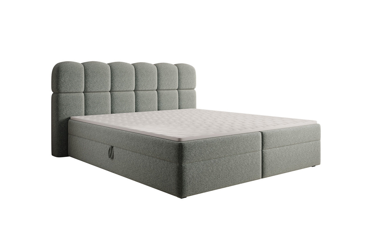 Boxspringbett Tilde in Strukturstoff mit Stauraum