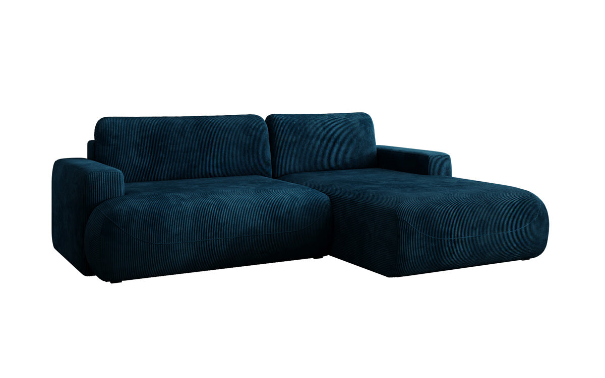 Designer Ecksofa Enzo mit Schlaf- und Klappfunktion in Cord