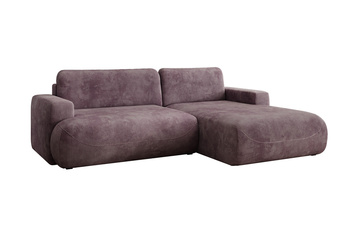 Designer Ecksofa Enzo mit Schlaf- und Klappfunktion in Cord
