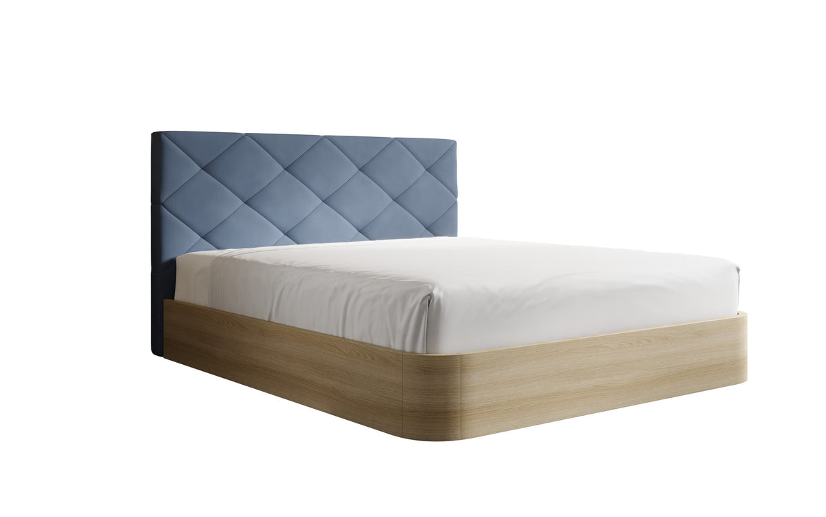 Designer Polsterbett Fiore Caro in Stoff mit Stauraum
