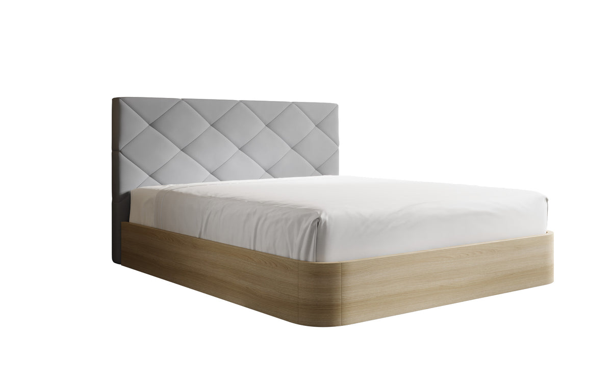 Designer Polsterbett Fiore Caro in Stoff mit Stauraum