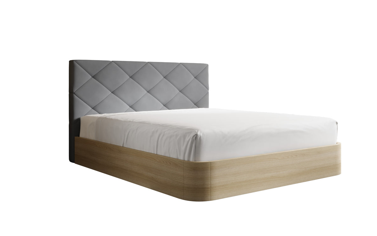 Designer Polsterbett Fiore Caro in Stoff mit Stauraum