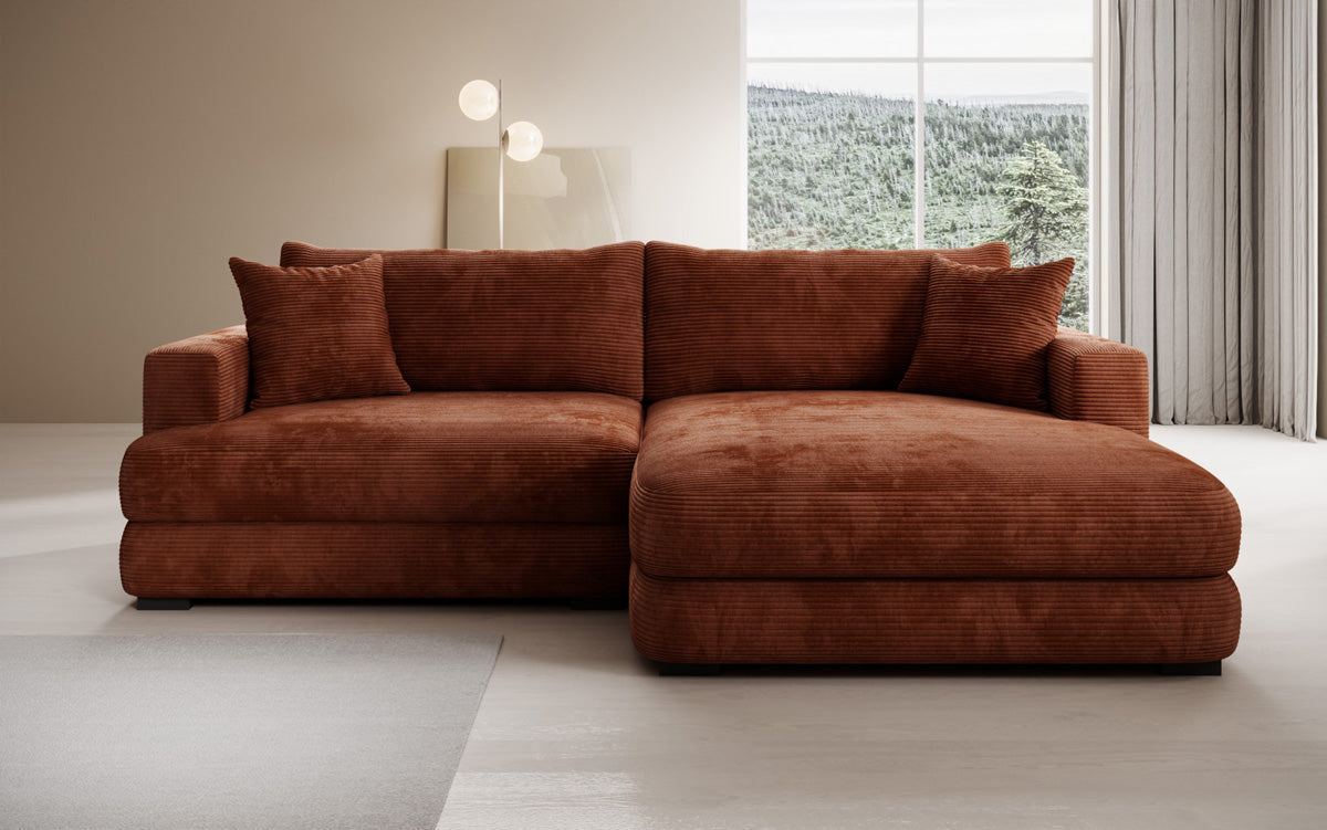 Designer Ecksofa Lima in Cord