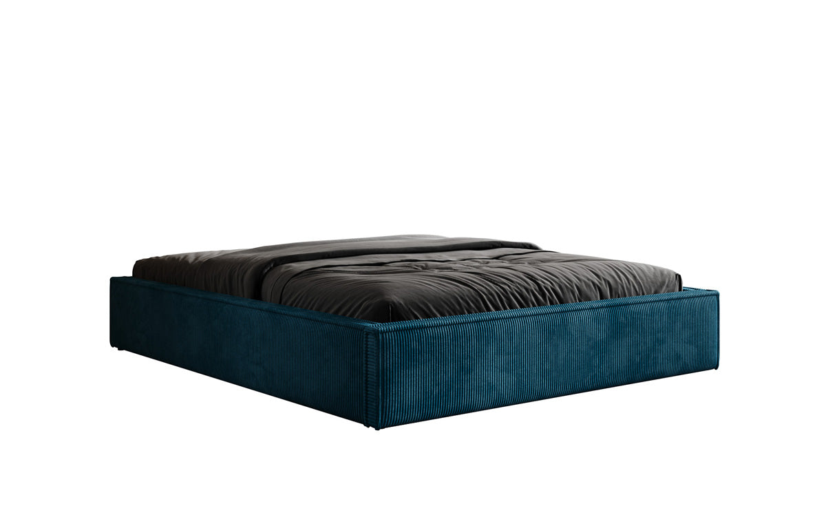 Designer Polsterbett Base mit Stauraum ohne Headboard in Cord
