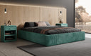 Designer Polsterbett Base mit Stauraum ohne Headboard in Cord