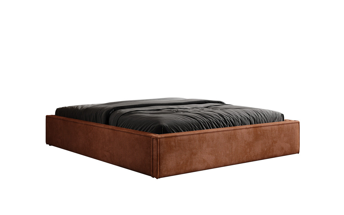 Designer Polsterbett Base mit Stauraum ohne Headboard in Cord