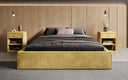 Designer Polsterbett Base mit Stauraum ohne Headboard in Cord